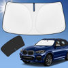 Picture of Sun Shade Sunshade for BMW X3 Windshield Cover, 4-Layer Front Window Shade Custom fit 2018-2024 X3 Base, xDrive28i, xDrive35i, M Sport SUV Sun Visor 240T Shade Blocks UV Rays Car Accessories