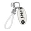 Picture of PIFOOG Car Key Cover for Nissan 5 Buttons Keys Fob Case TPU Bling Keychain for Nissan Altima Sentra Rogue Pathfinder Murano Armada Maxima Versa Girly Women White Silver