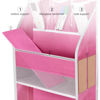 Picture of Univivi Door Hanging Organizer Nursery Over the Door Organizer Baby Storage with 5 Large Pockets and 3 Small PVC Pockets for Cosmetics, Toys and Sundries (Pink)