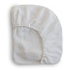 Picture of mushie Extra Soft Muslin Fitted Crib Sheet | 192 Thread Count | 28"x 52" (White)