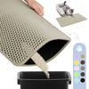 Picture of Cat Litter Mat - 23.2'' x 14.6'' Small Litter Trapping Mat, Easy to Clean Litter Box Mat, Waterproof, Urine-Proof, Non-Slip Kitty Litter Mats for Floor, Beige