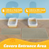Picture of Cat Litter Mat - 23.2'' x 14.6'' Small Litter Trapping Mat, Easy to Clean Litter Box Mat, Waterproof, Urine-Proof, Non-Slip Kitty Litter Mats for Floor, Beige