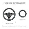 Picture of Car Steering Wheel Cover, Universal Microfiber PU Leather Elastic 15 inch Stitching Color Anti-Slip Steering Wheel Protector, Car Interior Accessories for Men Women (Black/Gray)