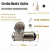 Picture of iBrightstar 9-30V Flashing Strobe Blinking Brake Lights 1157 2057 2357 7528 BAY15D LED Bulbs with Projector Replacement for Tail Brake Stop Lights, Brilliant Red
