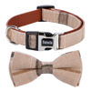 Picture of Faleela Soft &Comfy Bowtie Dog Collar,Detachable and Adjustable Bow Tie Collar,for Small Medium Large Pet (M, Brown)