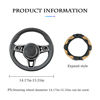 Picture of Car Steering Wheel Cover, Universal Microfiber PU Leather Elastic 15 inch Stitching Color Anti-Slip Steering Wheel Protector, Car Interior Accessories for Men Women (Black/Beige)