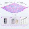 Picture of Unicorn Castle Stuffed Animal Net Hammock Kids Toy Storage with LED Light Plush Toy Organizer Corner Hanging Stuffed Animal Holder For Nursery Kids Girls Room Decor
