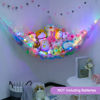 Picture of Unicorn Castle Stuffed Animal Net Hammock Kids Toy Storage with LED Light Plush Toy Organizer Corner Hanging Stuffed Animal Holder For Nursery Kids Girls Room Decor