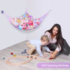 Picture of Unicorn Castle Stuffed Animal Net Hammock Kids Toy Storage with LED Light Plush Toy Organizer Corner Hanging Stuffed Animal Holder For Nursery Kids Girls Room Decor