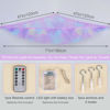 Picture of Unicorn Castle Stuffed Animal Net Hammock Kids Toy Storage with LED Light Plush Toy Organizer Corner Hanging Stuffed Animal Holder For Nursery Kids Girls Room Decor