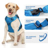 Picture of WINGOIN Blue Tactical Dog Harness for Medium Small Dogs No Pull Adjustable Pet Harness with Handle Reflective K9 Military Service Dog Vest for Walking Hiking Training (S)