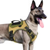 Picture of WINGOIN Tactical Dog Harness for Small Dogs, No Pull Harness with Handle 2 Pockets Poop Bag, Reflective Dog Vest, Military Service Heavy Duty Big Dog Harness for Walking Hiking Training, Khaki, S