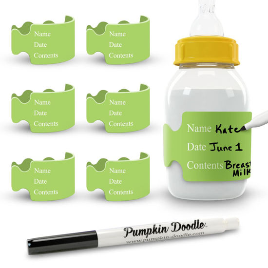 Picture of Pumpkin Doodle The Original Write and Reuse Baby Bottle Labels for Daycare
