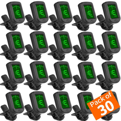 Picture of Guitar Tuner Clip On Ukulele Tuner 30 Pack for Guitar Bass Ukulele Violin banjo Tuner