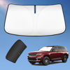 Picture of Sun Shade Sunshade for Jeep Grand Cherokee 2022-2024 Windshield Cover, 2-Layers Sun Shield 240T Silver Sun Visor Foldable Window Shade Blocks UV Rays Cooler Car Accessories