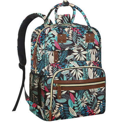 Picture of Diaper Bag Backpack for Women Large Capacity, Baby Bag with Insulated Pockets Multifunctional Diaper Bags For Baby Girl Boy Waterproof Baby Bags For Boys Girls Mama Maternity Bag Colorful Leaves