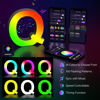 Picture of Light Up Letters Marquee Letter - Music Sync RGB Color Changing LED Letter Lights Letter Logo Game Lights for Girls Women Party Birthday Christmas Valentine's Day Wall Desktop Decoration (MRGB-Q)