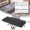 Picture of Explore Land Premium Piano Keyboard Dust Cover with Music Stand Opening - Stretchy Leather Piano Protector for 61-88 Keys Digital Electronic Piano (Black,88)