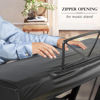 Picture of Explore Land Premium Piano Keyboard Dust Cover with Music Stand Opening - Stretchy Leather Piano Protector for 61-88 Keys Digital Electronic Piano (Black,88)