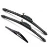 Picture of JustCar 3 wipers Replacement for Nissan Juke 2011 2012 2013 214 2015 2016 2017, Windshield Wiper Blades Original Equipment Replacement - 22"/14"/12" (Set of 3) U/J HOOK