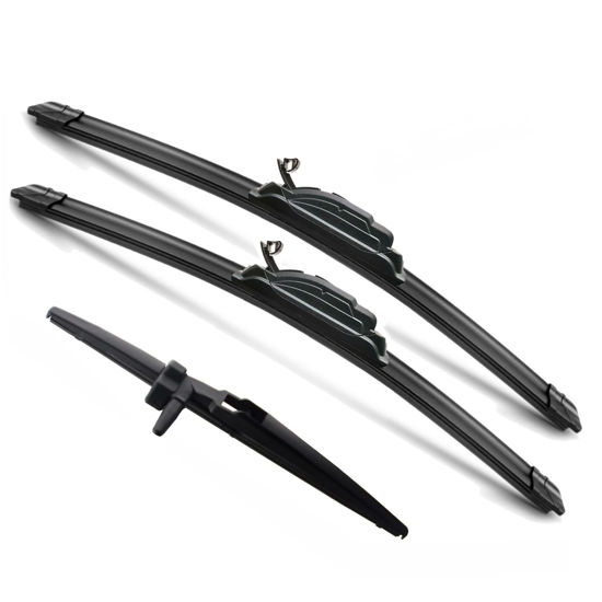 Picture of JustCar 3 wipers Replacement for 2010 2011 2012 2013 2014 2015 2016 2017 2018 2019 2022 Toyota 4Runner, Windshield Wiper Blades Original Equipment Replacement - 24"/20"/12F" (Set of 3) U/J HOOK