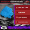 Picture of AIDEA Car Wash Mitt Microfiber2PK, Scratch-Free& Lint-Free, Premium Chenille Microfiber Wash Mitt-Blue Extra Large Size (8''X12'')
