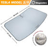 Picture of Magnelex Tesla Windshield Sun Shade (Model 3/Y), Reflective Polyester Blocks Heat & Sun, Foldable Car Window Sun Blocker, Mirror Cut-Out, Fade-Resistant Sunshade, Tesla 3 Accessories