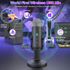 Picture of ZealSound Wireless Microphone,USB Mic for iPhone PC iPad Android Phone-Cordless Condenser Desktop Microphones with Mute Echo Monitor Volume Gain Bluetooth 2.4GHz for Podcast,ASMR,Gaming,YouTube Video