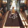 Picture of Smiry Dog Door Mat for Muddy Paws, Absorbent Dirt Trapper Non-Slip Washable Mat, Quick Dry Chenille, Mud Mat for Dogs, Entry Indoor Door Mat for Inside Floor (48x30 Inches, Brown)