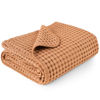Picture of Konssy Waffle Baby Blankets, Nursery Blankets for Boys Girls, Swaddle Blankets Neutral Soft Lightweight Toddler and Kids Throw Blankets(Brown)