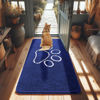Picture of Smiry Dog Door Mat for Muddy Paws, Absorbent Dirt Trapper Non-Slip Washable Mat, Quick Dry Chenille, Mud Mat for Dogs, Entry Indoor Door Mat for Inside Floor (48x30 Inches, Navy Blue)