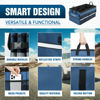 Picture of K KNODEL Car Trunk Organizer with Lid, Collapsible Car Trunk Storage Organizer, Car Organizer and Storage for SUV, Truck, Sedan (2C, Blue)