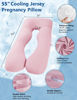 Picture of Meiz Pregnancy Pillows, Pregnancy Pillows for Sleeping, Pregnancy Body Pillow Cooling, Maternity Pillow for Pregnant Woman with Cooling Jersey Cover, Pink
