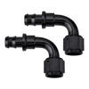 Picture of EVIL ENERGY 4AN 90 Degree Push Lock Hose Fitting End Black 2PCS