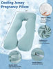 Picture of Meiz Pregnancy Pillow, Cooling Pregnancy Pillows for Sleeping, Maternity Pillow for Pregnant Women, Pregnancy Body Pillow with Cooling Jersey Cover, Green