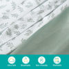 Picture of Mini Crib Sheets 4 Pack for Baby Boys & Girls, Neutral Mini Crib Sheet Fitted 52'' x 28'' for Standard Mini Crib Mattress, Ultra Soft Material Baby Mini Sheet, Aqua Leaf