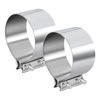 Picture of EVIL ENERGY 5.0 Inch Exhaust Clamp,Butt Joint Band Clamp Sleeve Coupler Stainless Steel for Pipes,Mufflers,Catalytic Converters 2PCS