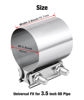 Picture of EVIL ENERGY 3.5 Inch Exhaust Clamp,3 1/2" Butt Joint Band Clamp Sleeve Coupler Stainless Steel for Pipes,Mufflers,Catalytic Converters 2PCS