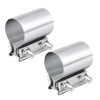 Picture of EVIL ENERGY 1.75 Inch Exhaust Clamp,1 3/4" Butt Joint Band Clamp Sleeve Coupler Stainless Steel for Pipes,Mufflers,Catalytic Converters 2PCS