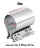 Picture of EVIL ENERGY 1.75 Inch Exhaust Clamp,1 3/4" Butt Joint Band Clamp Sleeve Coupler Stainless Steel for Pipes,Mufflers,Catalytic Converters 2PCS