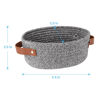 Picture of ABenkle Small Woven Basket, Mini Cotton Rope Storage Basket, Tiny Easter Basket, Shelf Basket, Oval Decorative Toy Dog Cat Basket for Nursery, Empty Gift Basket, 9.4" x 5.9" x 3.9" XS