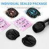 Picture of 240pcs (120 pairs) Mic Covers Disposable Non-Woven, Individually Wrapped Mic Cover For Sanitary Mic Covers Disposable For Mic Microphone Windscreen & Pop Filters Black