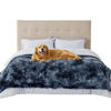 Picture of Bedsure Waterproof Dog Blankets for Large Dogs - Calming Cat Blanket for Bed Couch Protector Washable, Long Faux Fur Pet Throw Blanket for Puppy, Reversible Furniture Protection, 60"x80", Tie-dye Navy