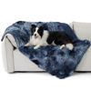 Picture of Bedsure Waterproof Dog Blankets for Large Dogs - Calming Cat Blanket for Couch Protector Washable, Long Faux Fur Pet Throw Blanket for Puppy, Reversible Furniture Protection, 40"x50", Tie-dye Navy
