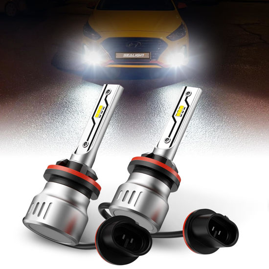 Picture of SEALIGHT 880 LED Fog Light Bulbs, 10000LM 893 899 880 885 Fog Lights LED Bulbs 600% Brightness Upgrade, 1:1 Size 100% Successful Installation for Trucks Cars, Pack of 2