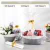 Picture of 2 Pack Small Woven Basket with Gift Bags and Ribbons, Empty Decorative Gift Chest Box, Cute Baby Gift Basket for Nursery, Cotton Rope Room Shelf Storage Basket with Handles, All 12"x 8"x 5", Gray