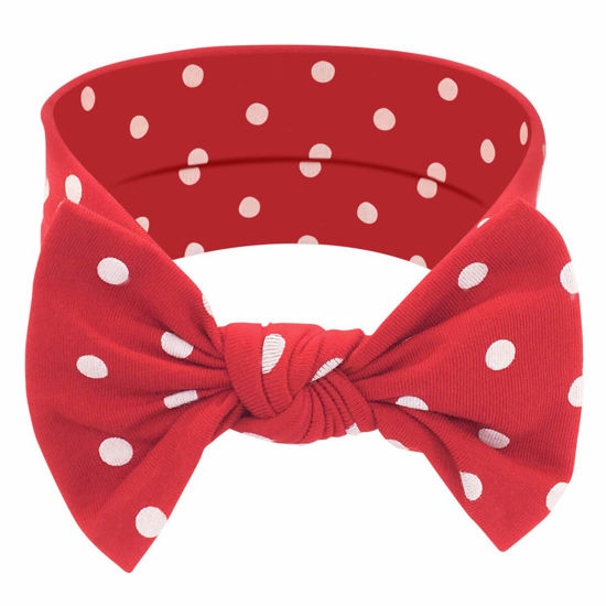 Picture of BABYGIZ Baby Girl Headbands-Infant,Toddler Cotton Handmade Hairbands with Bows Child Hair Accessories (Red with White Polka Dots)