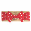 Picture of BABYGIZ Baby Girl Headbands-Infant,Toddler Cotton Handmade Hairbands with Bows Child Hair Accessories (Red with White Polka Dots)