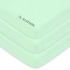 Picture of American Baby Company 3 Pack Fitted Mini Crib Sheet 24" x 38", Soft Breathable Neutral 100% Cotton Jersey Portable Sheet, Mint, for Boys and Girls, Fits Most Pack N Play Mattresses