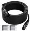 Picture of XLR Cable Microphone Cable 250 Feet,Elecan Heavy Duty Balanced XLR Speaker Cable (From 25-250FT) 3-Pin Shielded Male to Female Mic Cord,DMX Stage Lighting Patch Cable for Speaker Systems Mixer+10 Ties
